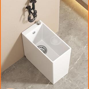 斐希丁家用拖把池窄长型卫生间阳台拖布池极窄小号小户型洗拖把池