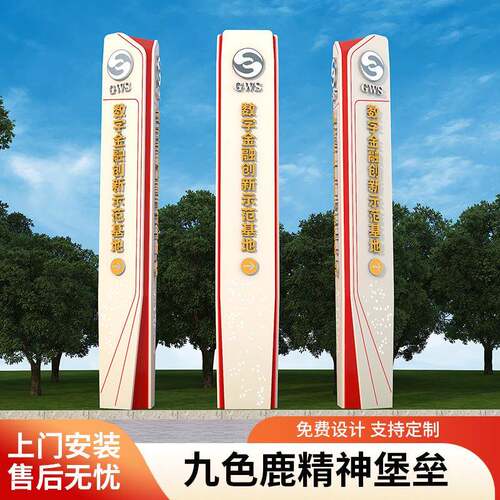 户外铝板精神堡垒标识牌厂家景区指示牌商场发光导视牌
