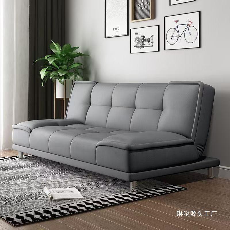 Jmo一体两用折叠猫抓皮沙发床小户型双人客厅卧室简易出租屋沙发