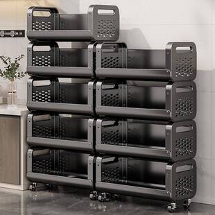 厨房收纳置物架落地多层小推车台面耐用菜篮子多功能放水果蔬菜筐