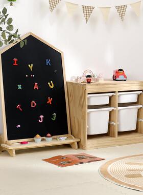 儿童收纳实TJQ木厅宝宝用分品柜绘本客类整理柜抽屉式蒙氏玩具储