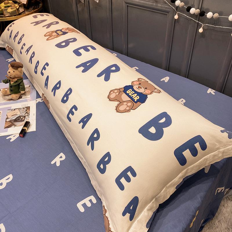 可爱双人米8超长枕头情侣用.5米大靠背睡觉抱枕长条靠枕芯+枕套