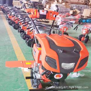 照明款柴油大马力微耕机旋耕开沟松土锄草机水田大轮胎耕地犁田机