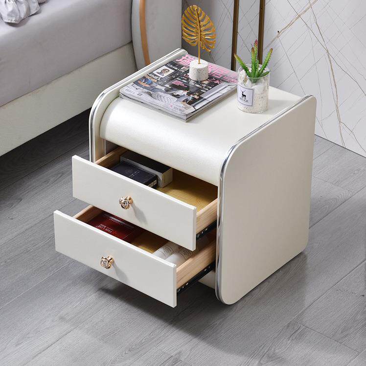 奢A6L头柜软包现代简约床卧室装床边收纳柜实木轻经济型软包实木