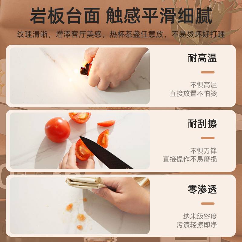 奶油风边几沙发边柜带轮岩板小茶几客厅家用简约铁艺置物架床头柜