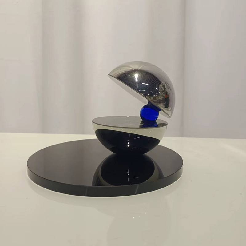 现代轻奢水晶半球贝壳几何抽象艺术摆件客厅样板间售楼处桌面饰品