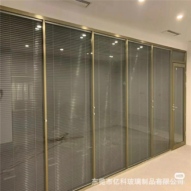 厂家安装钢化玻璃不锈钢框玻璃隔断墙12MM屏风厂房隔间装修隔断门