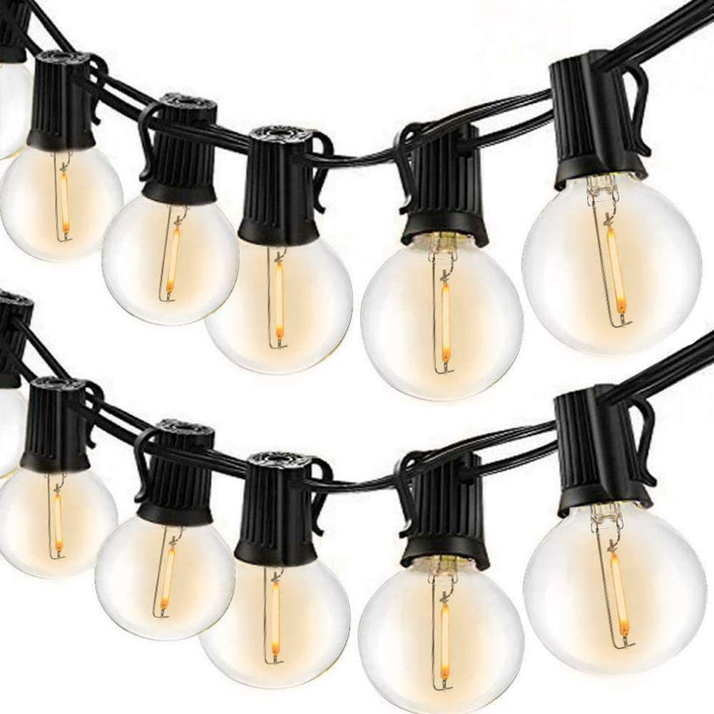 G40LED30.5米50灯灯串塑料灯泡防碎氛围装饰暖光G40LED户外露营灯