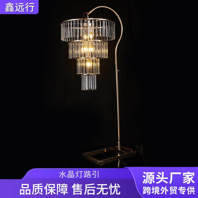 跨境欧美简约水晶灯辉煌路引婚礼布置装饰灯舞台酒店婚庆道具摆件