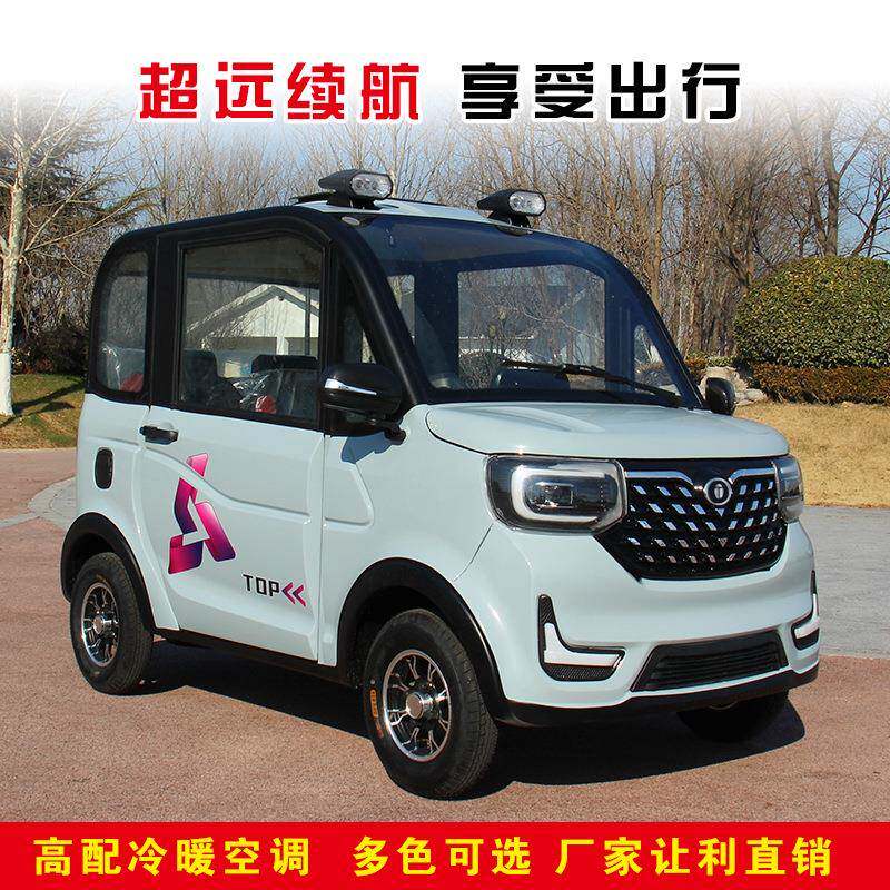 四轮车电动四轮车成人油电两用全封闭迷你皮卡成人货车家用豪华款