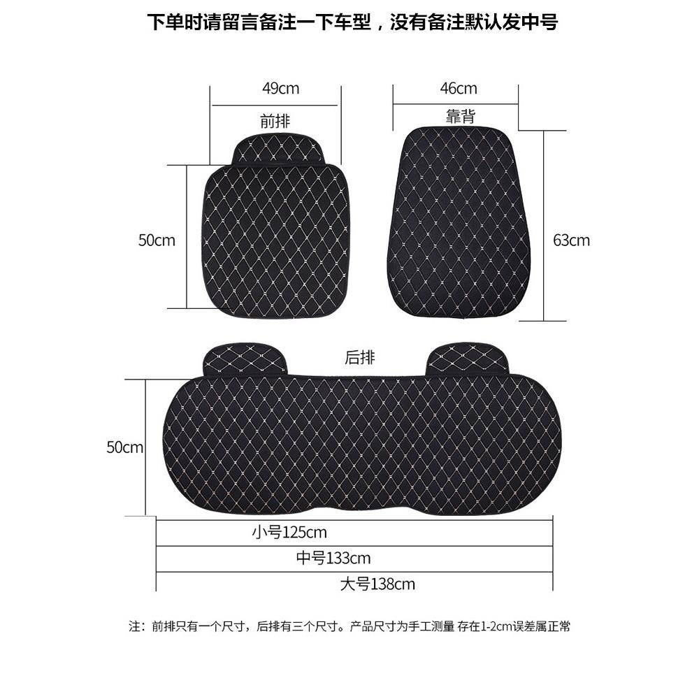 汽车坐垫亚麻三件套四季通用单片无靠背透气简约免绑防滑后排座垫