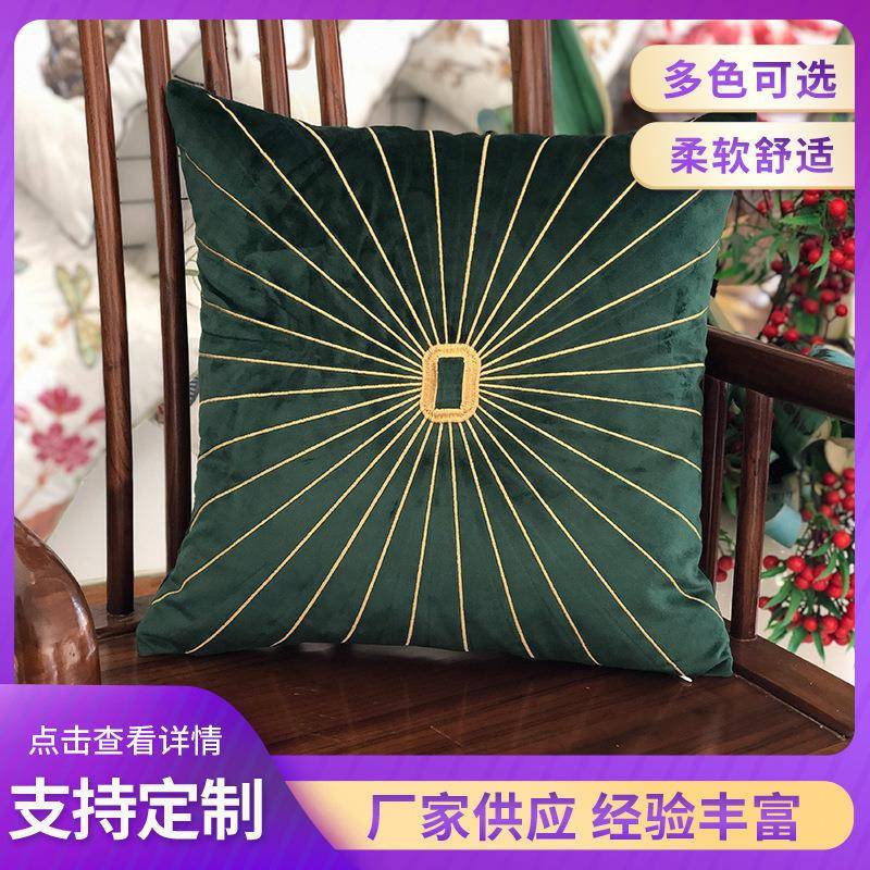 高端现代轻奢抱枕样板房客厅沙发靠枕床头椅子靠垫欧式经典仿真丝
