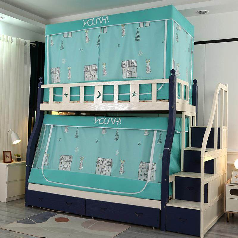 子母床上下铺儿童上铺小屋书架款遮光蚊帐防尘家用双层高低床,床上用品,蚊帐,淘宝优惠券,粉丝福利购,淘宝优惠卷