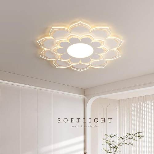 客厅大灯现代简约花形主灯温馨卧室房间护眼led灯书房餐厅吸顶灯