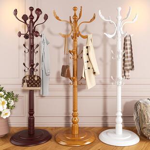 实木挂衣架落地卧室衣帽架家用挂衣杆多功能立式衣服架简易挂西辰
