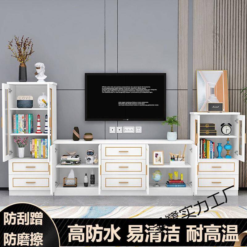高款实木电视柜茶几组合小户型客厅卧室家用落地柜边柜储物柜高柜