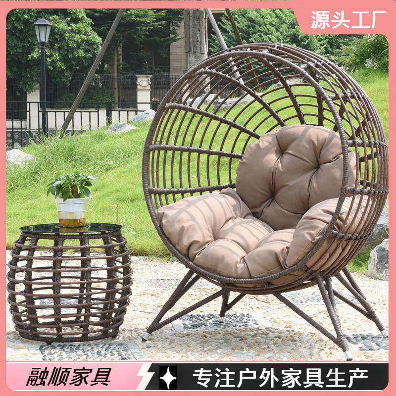 户外庭院秋千室内吊篮躺床沙发鸟巢创意藤椅家具藤编懒人躺椅组合