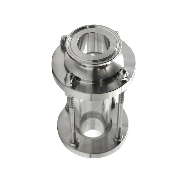 不215锈钢道视镜卫管生级快装卡通箍式直玻璃视盅耐温法兰直通视