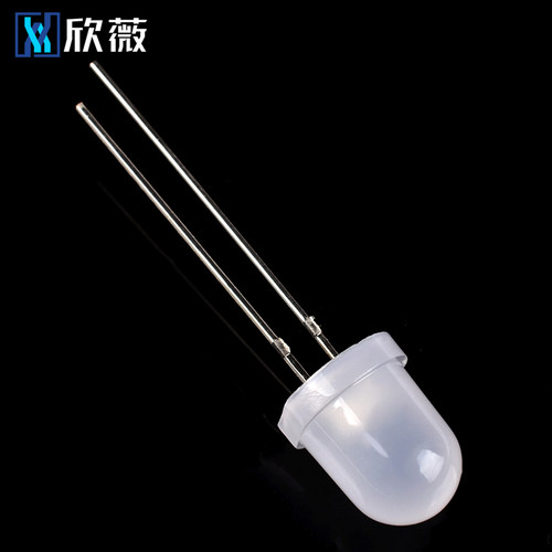 8MM发光二极管雾状白发白红绿蓝黄色高亮LED灯珠红发红灯F8
