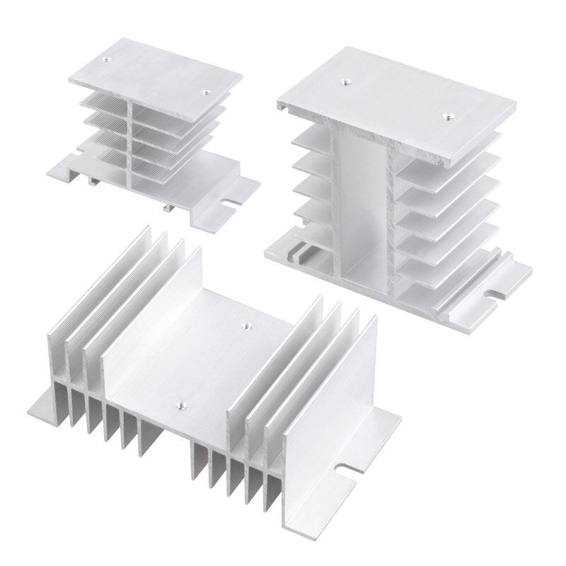 小型固态继电器散热器单相工业级40A60A80A铝合金散热片散热座SSR