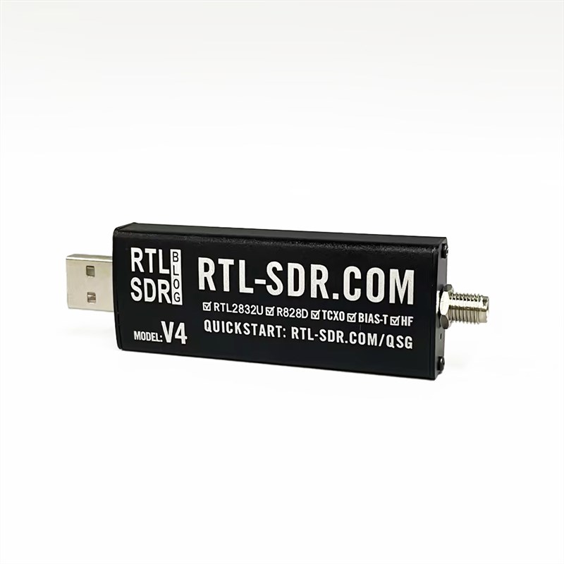 RTL-SDR Blog V4 R828D RTL2832U 射频软件无线电接收机SDR收音机