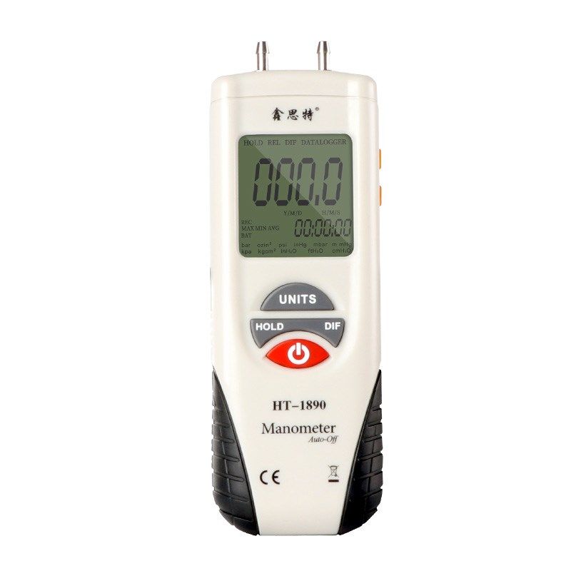 鑫思特HT1895数字压力表微差压计真空气压汽修负压表高精度数显