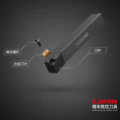 外圆车刀数控车床刀杆95度刀具刀片SCLCR2020K09/2525M12端面车刀