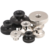 高头手拧螺母镀镍GB806镀锌黑色滚花大头双层螺帽M3M4M5M6M8M10