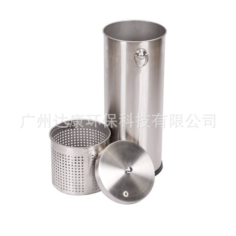 酒店豪华垃圾桶茶楼茶渣茶水收集桶加厚不锈钢配隔渣桶排水桶