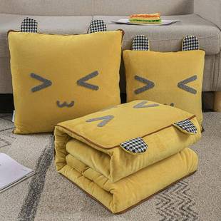 A6L抱枕被子两用折叠款车用抱枕毯子二合一办公室沙发客厅抱