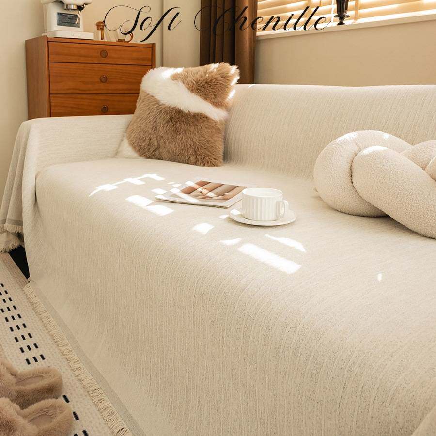 日系奶油风沙发盖布防滑沙发套罩2025新款沙发巾一整张全盖坐垫