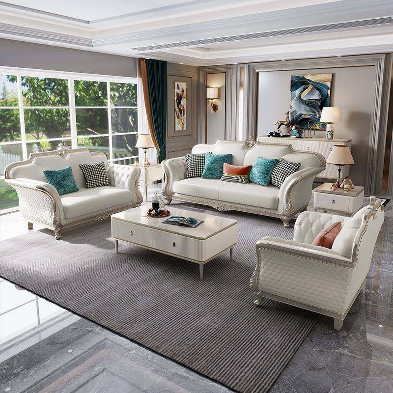 美式轻奢沙发组合客厅简欧整装复古风实木欧式拉扣小户型家具,影音电器,DIY配件,淘宝优惠券,粉丝福利购,淘宝优惠卷