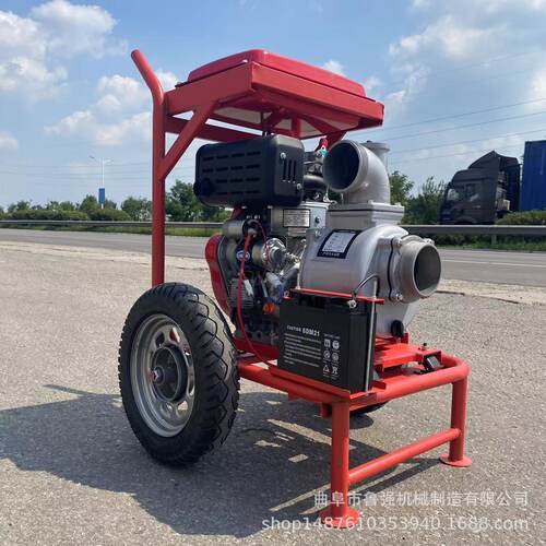 拖车式移动柴油排水泵车 800立方12寸排涝抽水机 农用浇地抽水泵