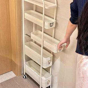 窄缝收纳柜可移动夹缝置物架抽屉式多功能多层储物推车卫生间厨房