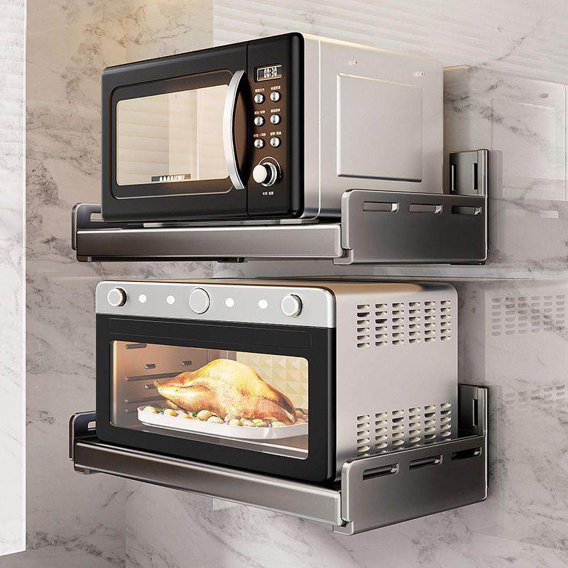 微波炉悬空架厨房不锈钢架烤箱电器多功能免打孔壁挂式墙上收纳架,厨房/烹饪用具,抹布架/厨房清洁收纳架,淘宝优惠券,粉丝福利购,淘宝优惠卷