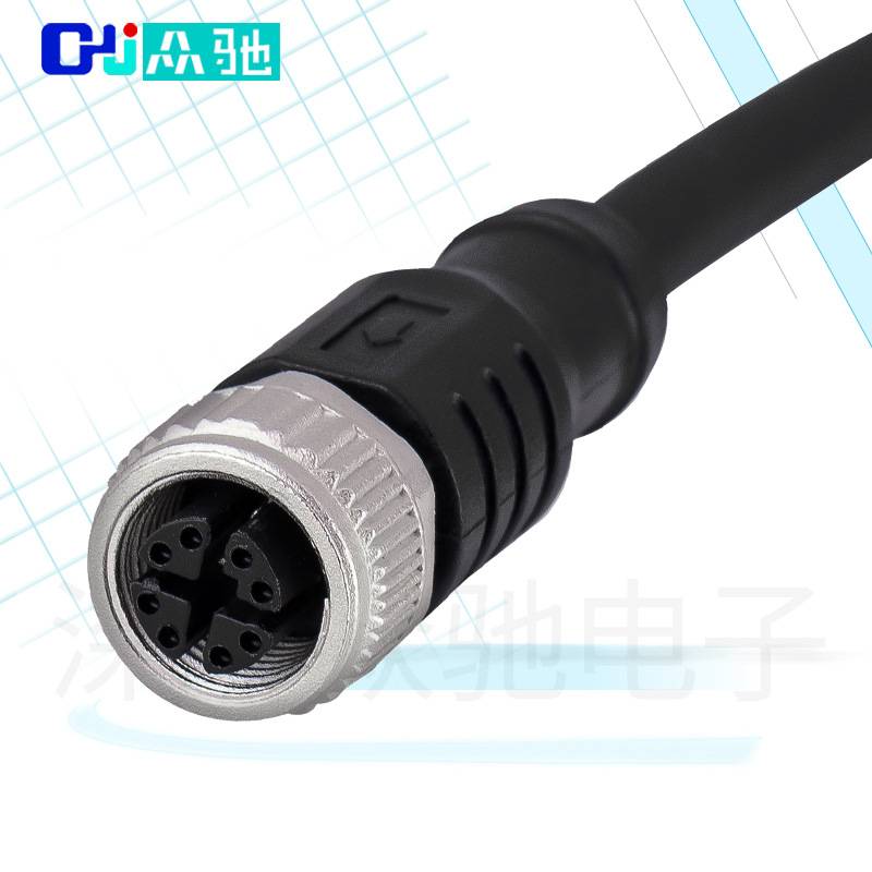 工业以太网M12 8芯8针 X型航空插头 传输千兆网速连接器工业网线