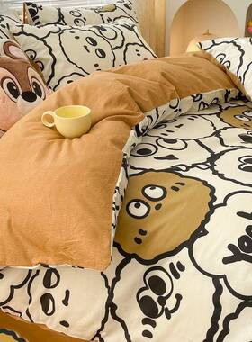 卡通纯棉被套单件100全棉儿童被罩200x20宿舍1.5米床单人150x200