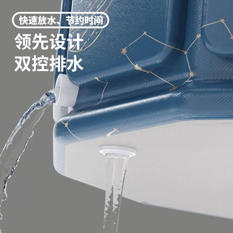 家用免安装加厚大人折叠泡澡桶成人保温浴桶儿童可坐浴盆洗澡浴桶