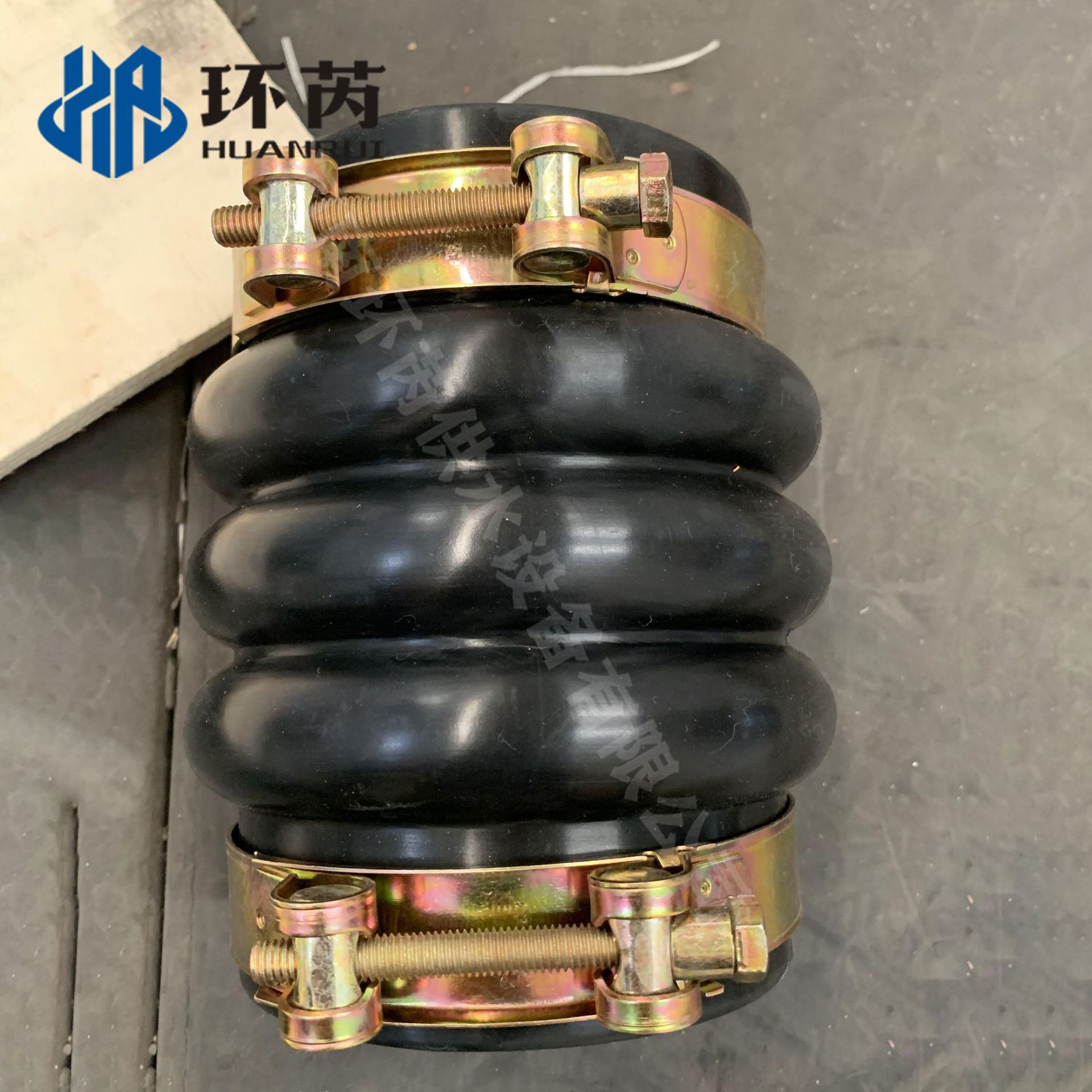 环芮管道可曲挠波纹快速接头柔性卡箍接头不锈钢卡箍式橡胶软连接