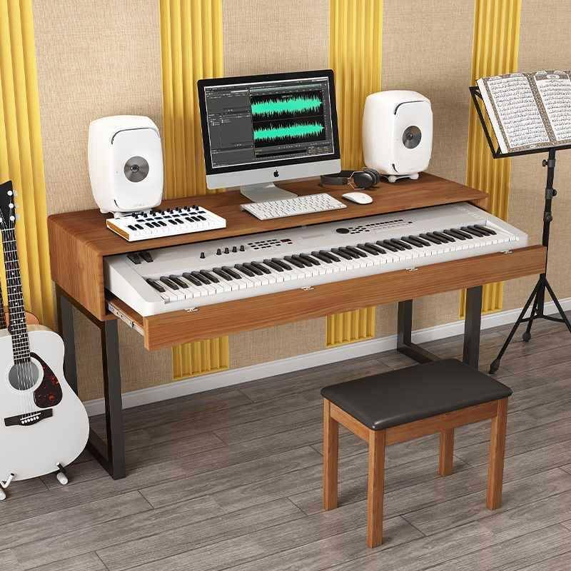YG588◇木琴桌书桌电钢琴收实纳i桌子电子琴全翻盖mdi式键盘工作