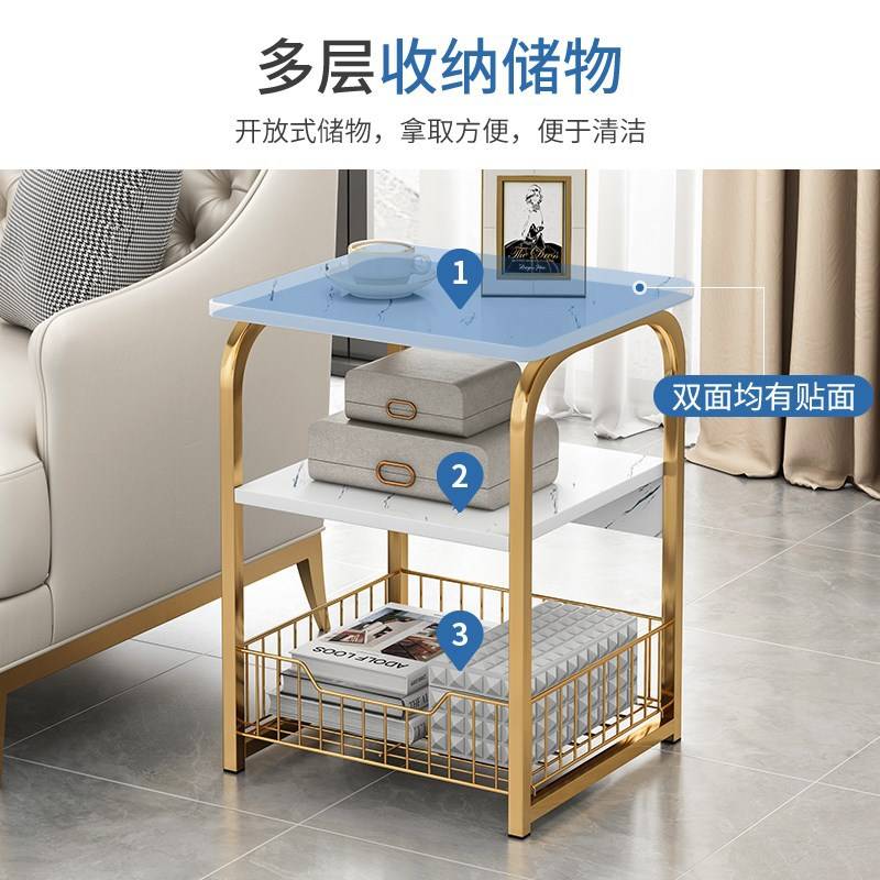 铁艺床头柜简约现代小型卧室简易轻奢床边置物架迷你收纳储物柜子