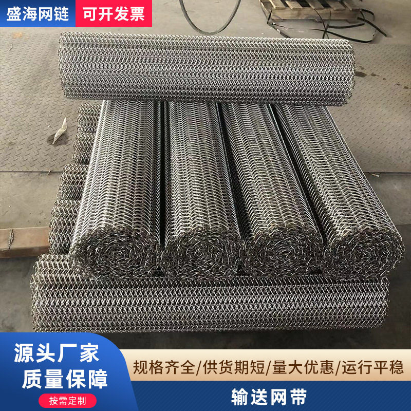 流水线输送带小型输送机替换用网链链条式网带 隧道炉不锈钢网带
