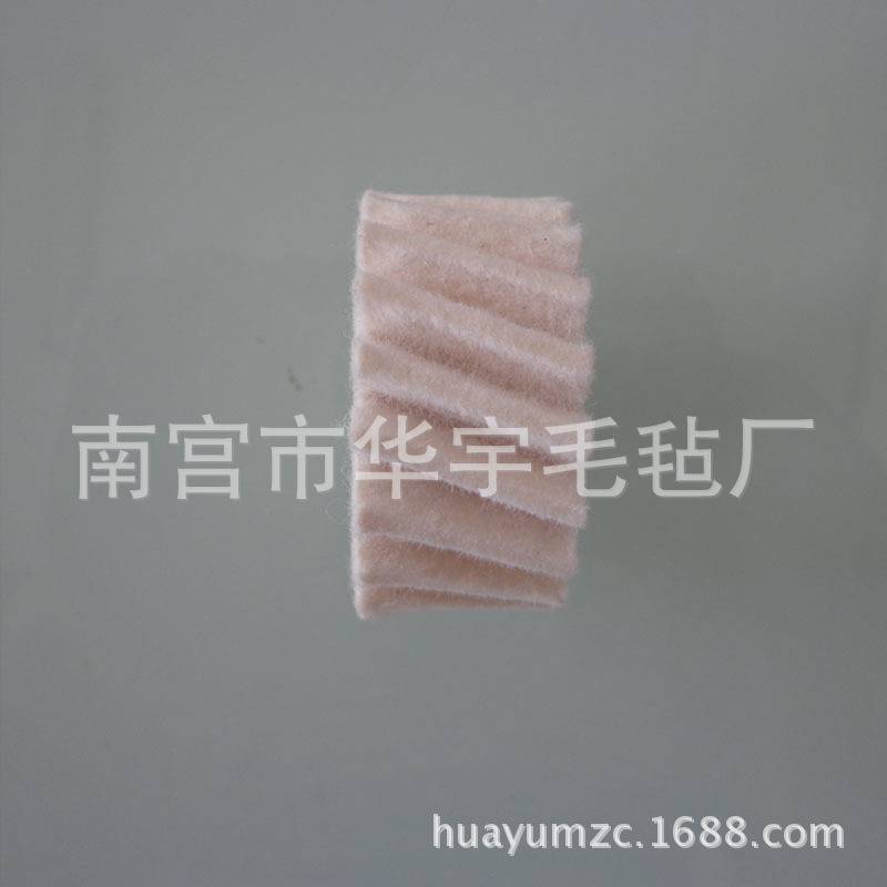 工业毛毡齿轮机械臂齿轮箱润滑用圆柱高密度耐磨吸传动件毛毡齿轮