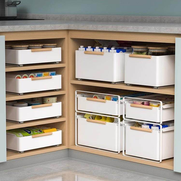 厨房调味料置物架抽拉式下水槽深柜内置单层橱柜拉篮抽屉式收纳盒