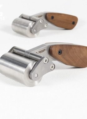 Nattools 不锈钢重型滚筒皮革胶接压辊手工皮具滚子皮革滚轮