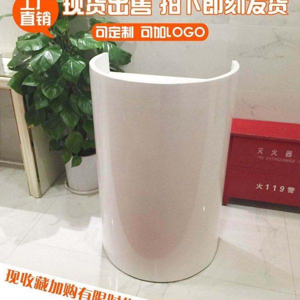 烤漆半圆形前台接待台形象台秀宇时尚弧形演讲台小收银台吧台现货