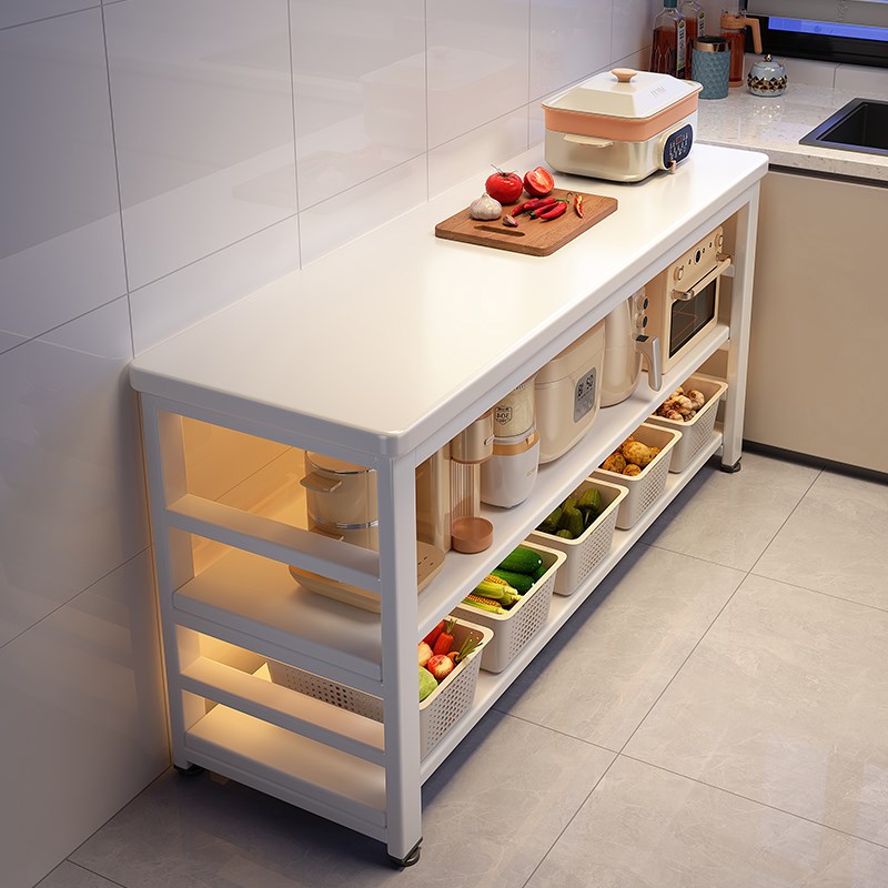 厨房置物架延长台面切菜工作台落地多层收N纳微波炉多功能货架淘