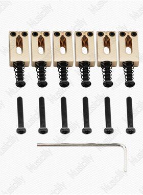 Musiclily通用Strat电吉他琴桥10.5 10.8现代方琴码覆古卷弦鞍子