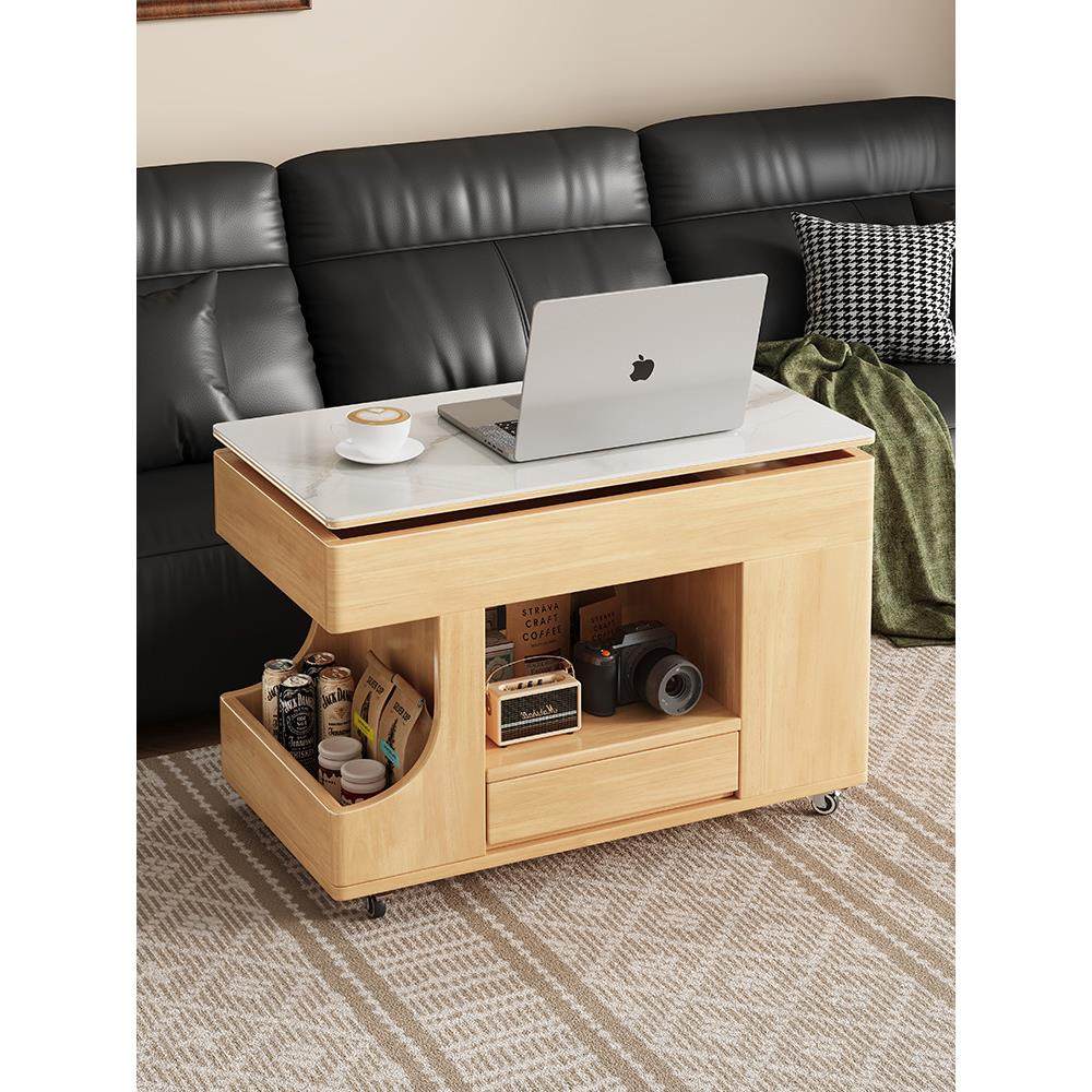 2025新款可移动边桌客厅沙发边柜实木可调节手推车储物架咖啡桌手,3C数码配件,USB多功能数码宝,淘宝优惠券,粉丝福利购,淘宝优惠卷