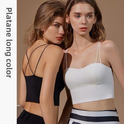 梧桐自然色简单短背心胸垫春夏两季底吊带贴身内衣Wx23102